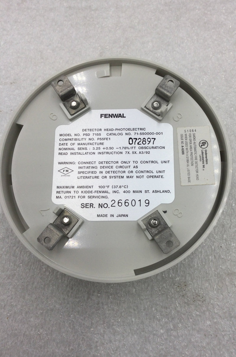 Fenwal PSD7155 Photoelectric Smoke Detector Head