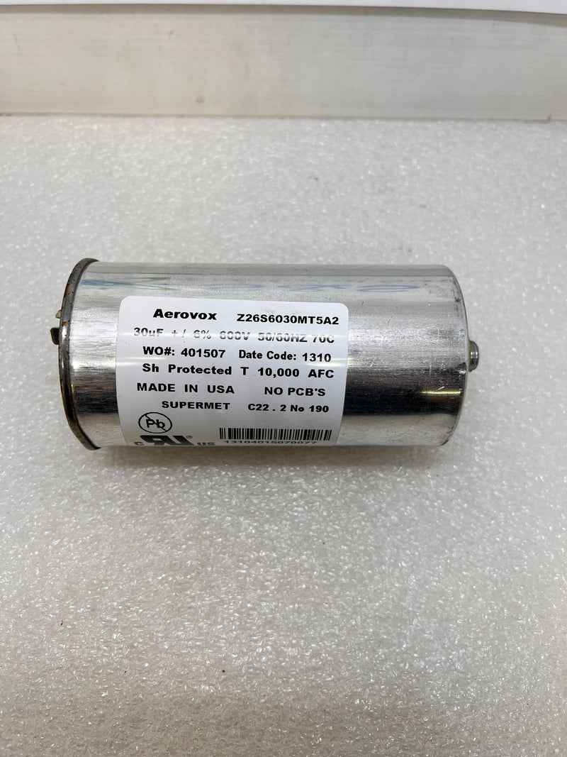 Aerovox Film Capacitor Z26S6030MT5A2 30uF +6 600V