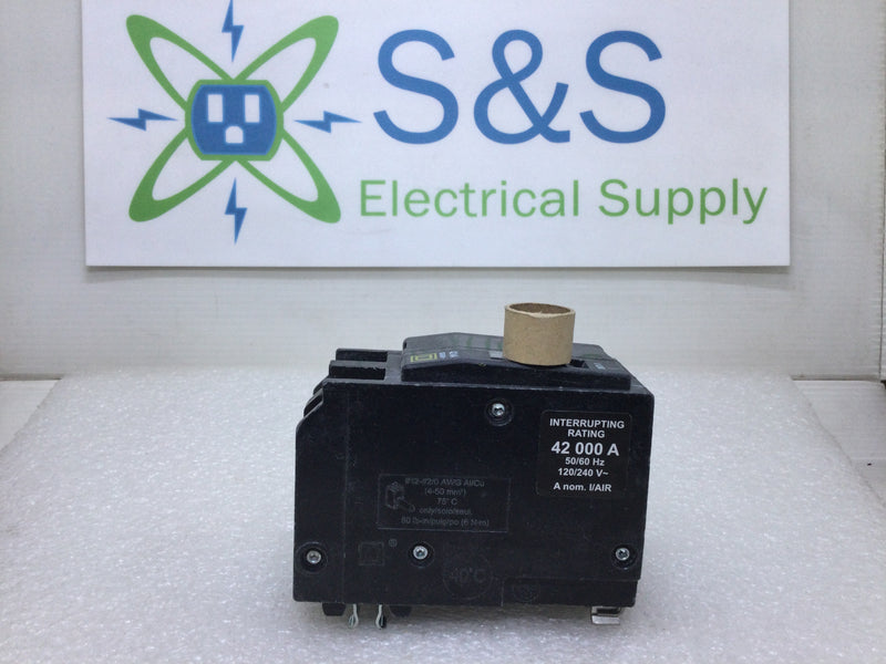 Square D QOH2100 100 Amp 2 Pole 120/240V Plug on Circuit Breaker