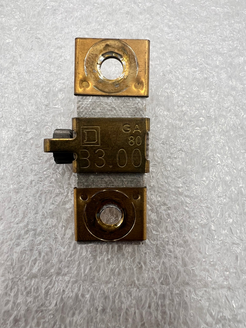 Square D B3.00 Overload Relay Thermal Unit