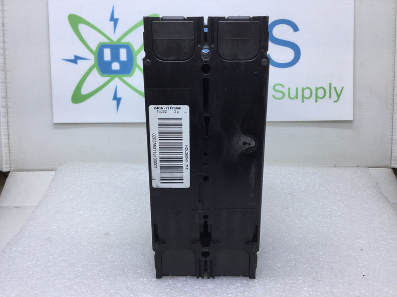 Square D HDL26040 40 Amp 2 Pole 600V PowerPact Circuit Breaker