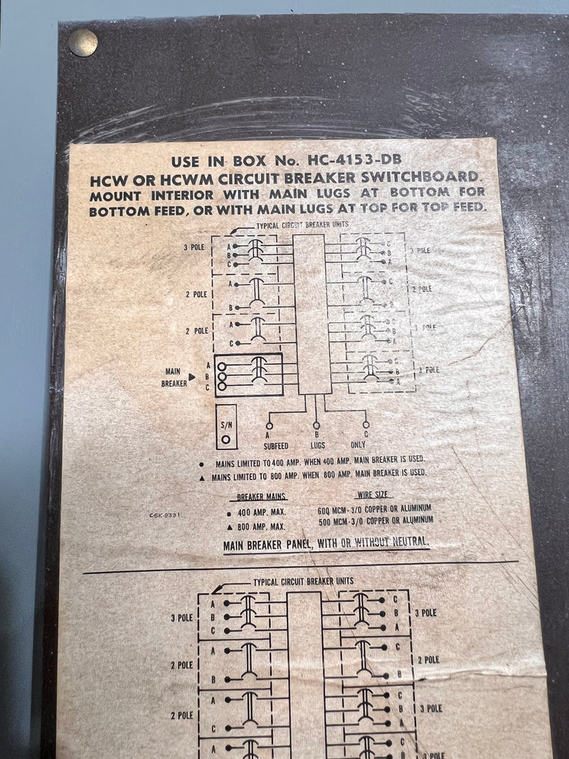 Square D M-30365-1A2 I-line PanelBoard 1200 Amp 277/480V 3 Phase 4 Wire