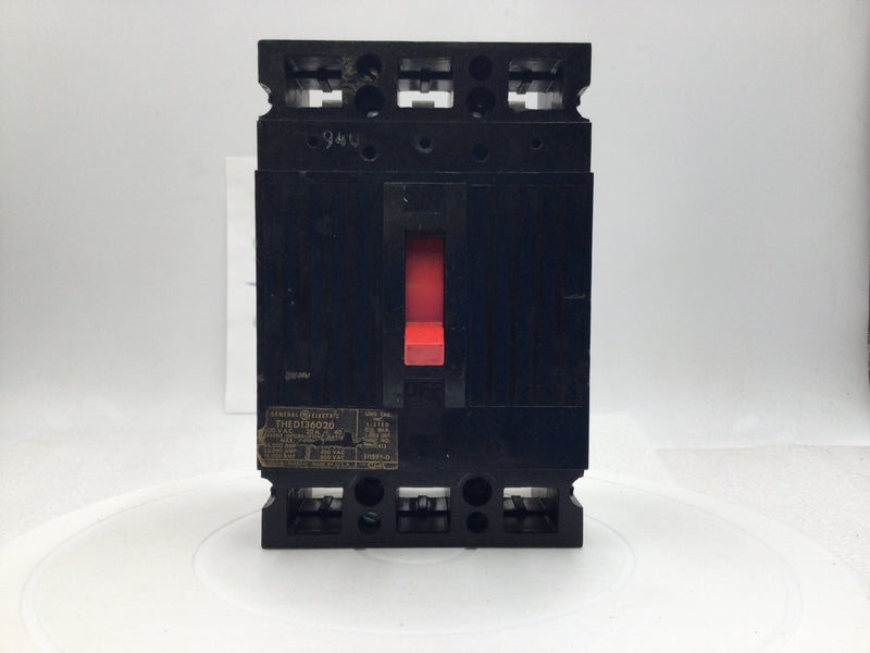 GE/General Electric THED136020 20 Amp 3 Pole 600V 25ka@480V Circuit Breaker