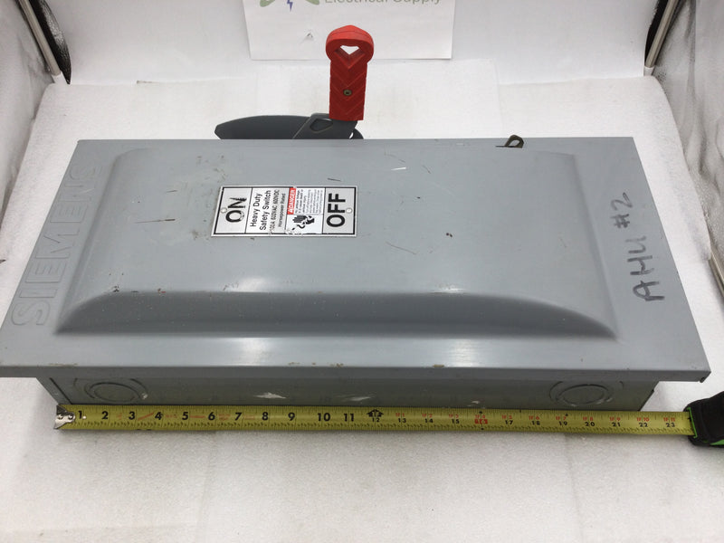 Siemens HNF363 100 Amp 660V Nema 1 Indoor Safety Switch Non-Fused