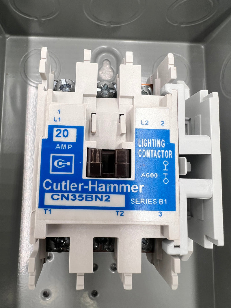 Cutler Hammer ECL03B1A2A 20 Amp 2 Pole 120v Enclosed CN35BN2 Series B1 Lighting Contactor