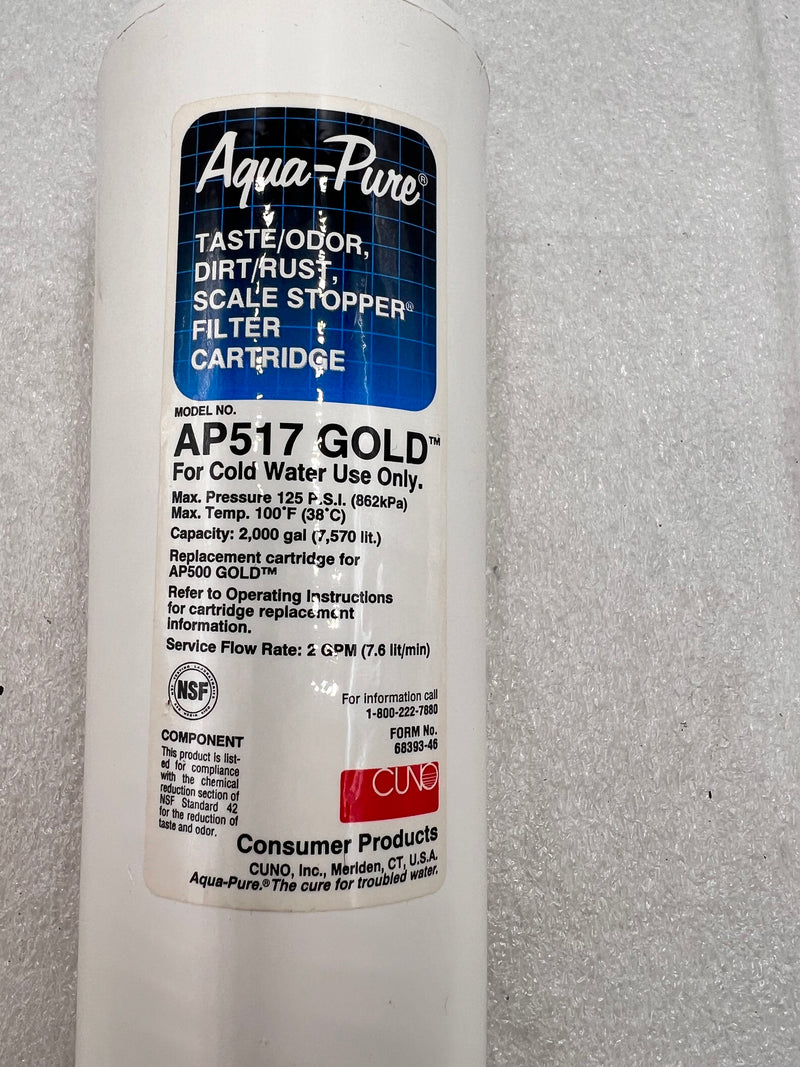 Cuno Aqua-Pure AP517 Gold Taste/Odor, Dirt/Rust, Scale Stopper Cartridge