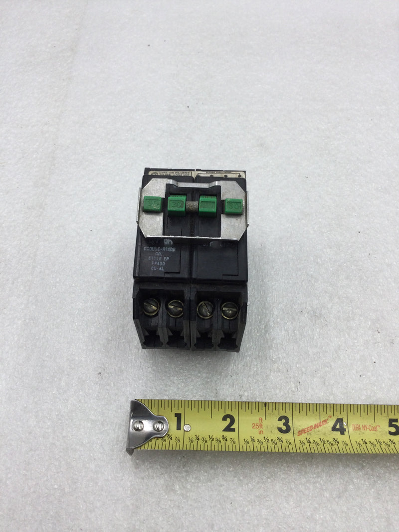 Crouse Hinds EP430 30 Amp Quad Circuit Breaker MP230230