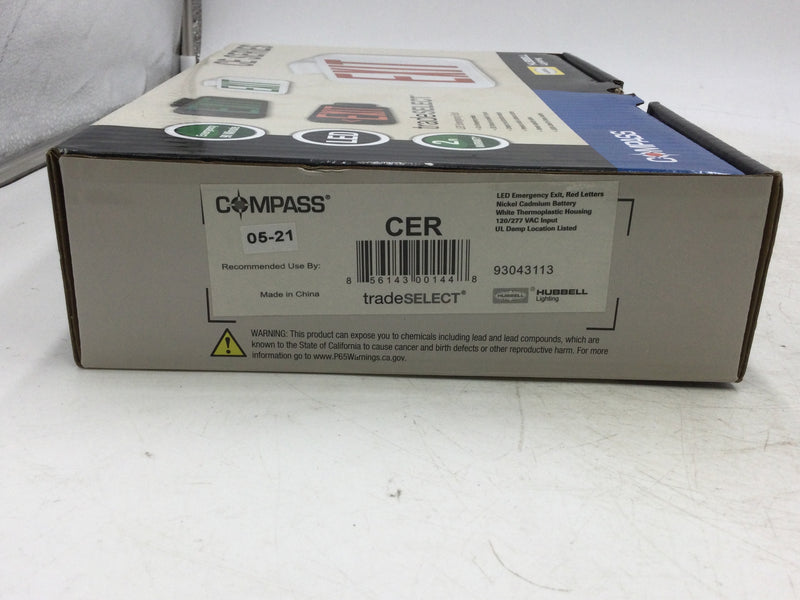 Hubbell Lighting CER CE Series Emergency Lighting and Power Equipment 60Hz 120/277V