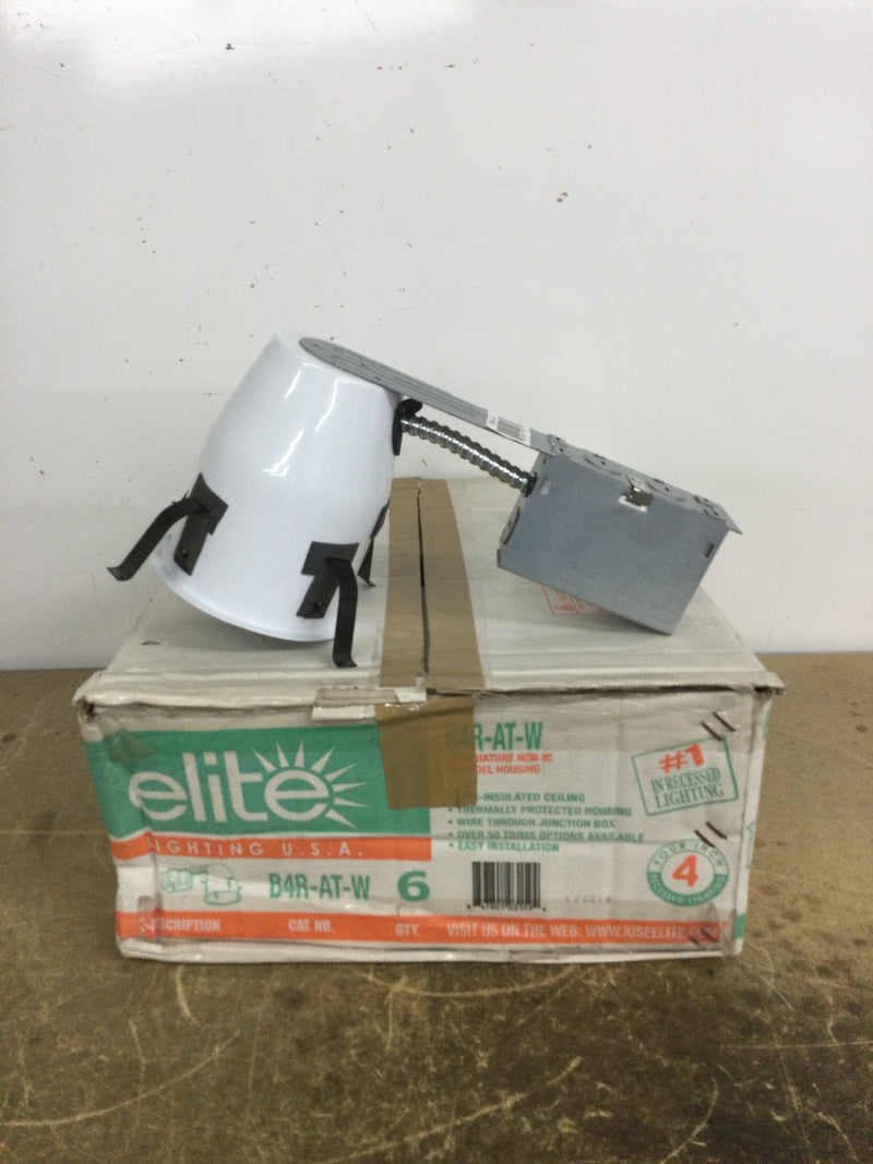 Elite Lighting B4R-AT-W 4" Non-IC Remodel Housing Recessed Light 120 Volts 0.420 Amps