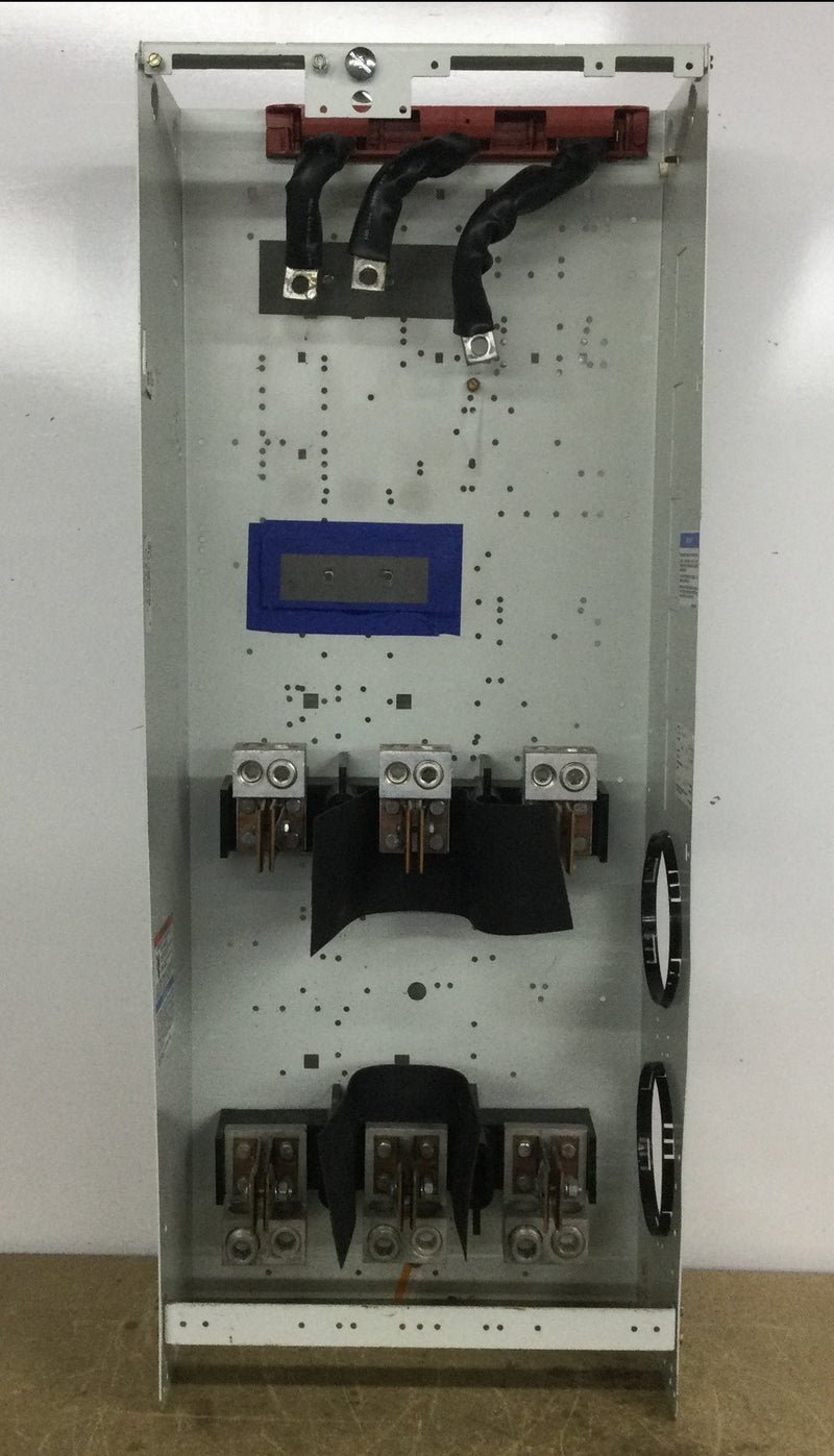 Westinghouse TA86183-5 MCC Main Load/Fuse Center 480VAC 400 Amps 3 Phase 14" X 35" with Door