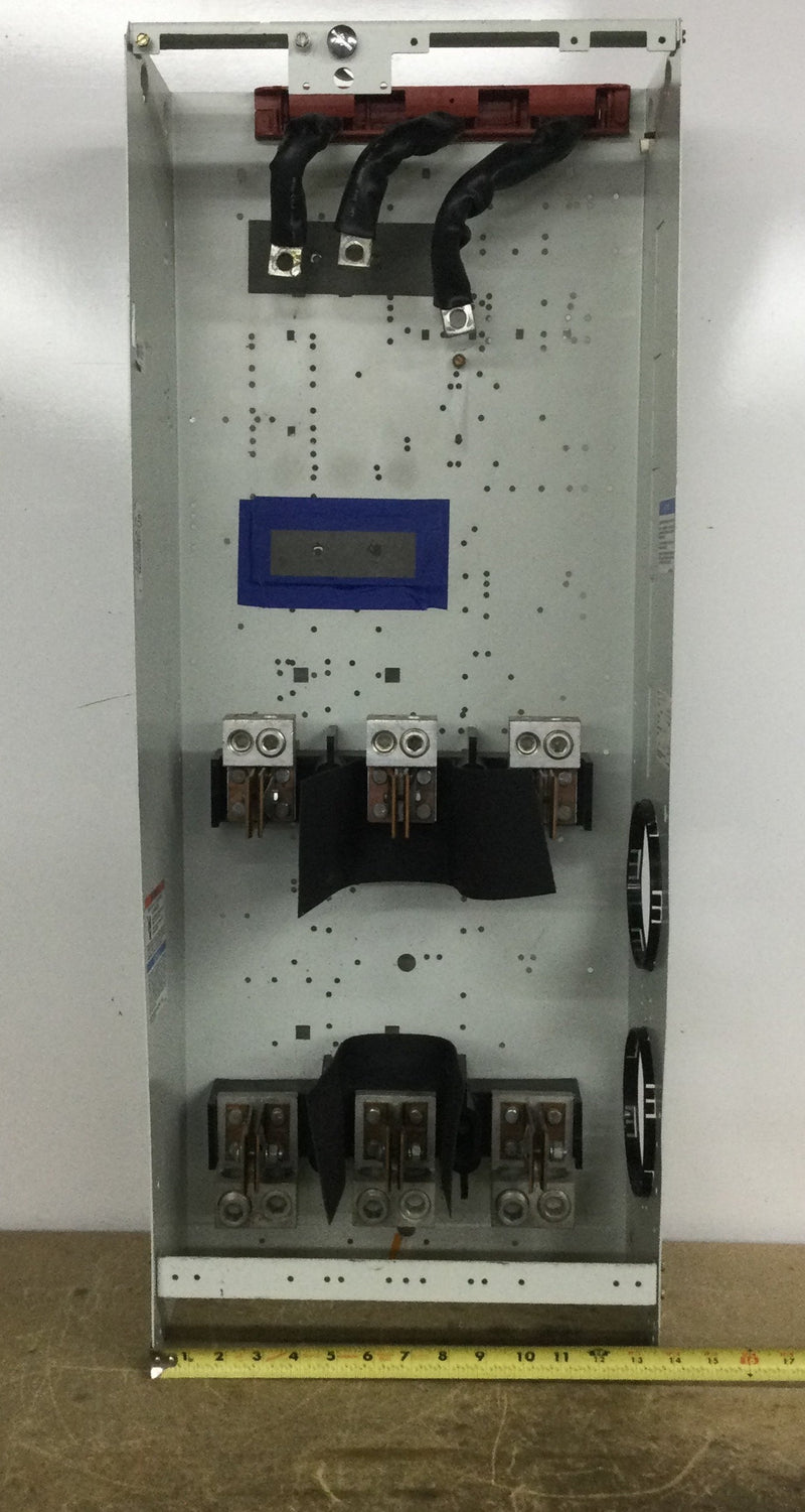 Westinghouse TA86183-5 MCC Main Load/Fuse Center 480VAC 400 Amps 3 Phase 14" X 35" with Door