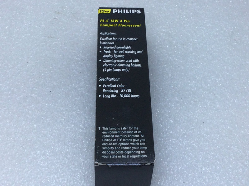 Phillips Alto PL-C 13W/41 4-Pin Compact Fluorescent Lamp G24Q-1 13 Watts