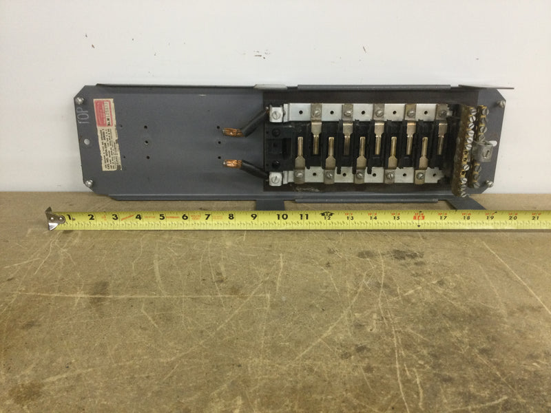 Square D QON-20M Series 1 100 Amp 120/240V 1 Phase 3 Wire 10 Space Guts Only 6" X 21"