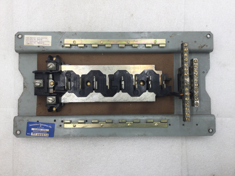ITE EQ16MBA 8 Space/24 Circuit 125 Amp 120/240 VAC Load Center Guts Only 8" X 15"