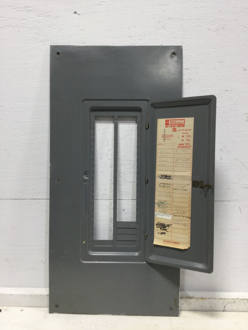 Square D QOC-42W 42 Space (Cover Only) Pulled From QO442W 3Ph Breaker Panel Type QO 31 3/4" x 15 1/2"