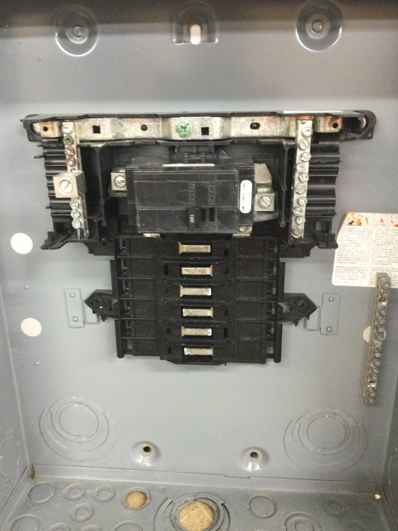Square D QO Series 100 AMP 6 Space/12 Circuit Main Breaker Load Center 14.5" X 19"