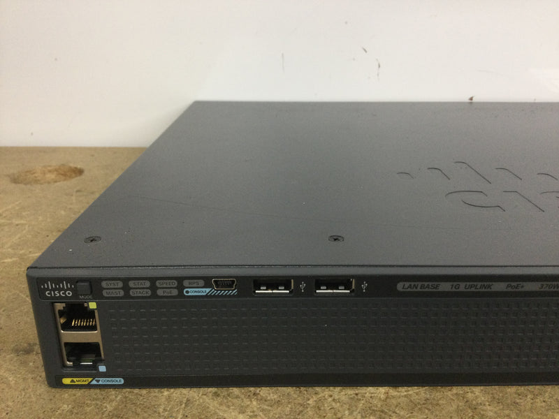 Cisco WS-C2960X-24PS-L 24 Port Gigabit POE+ Switch IOS-15.2