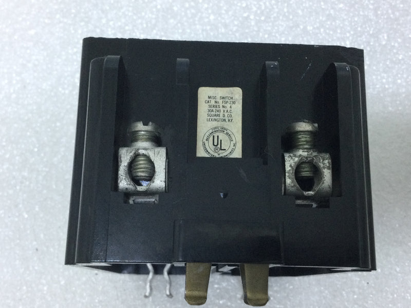 Square D FSP-230 30 Amp 240V Fuse Holder Only