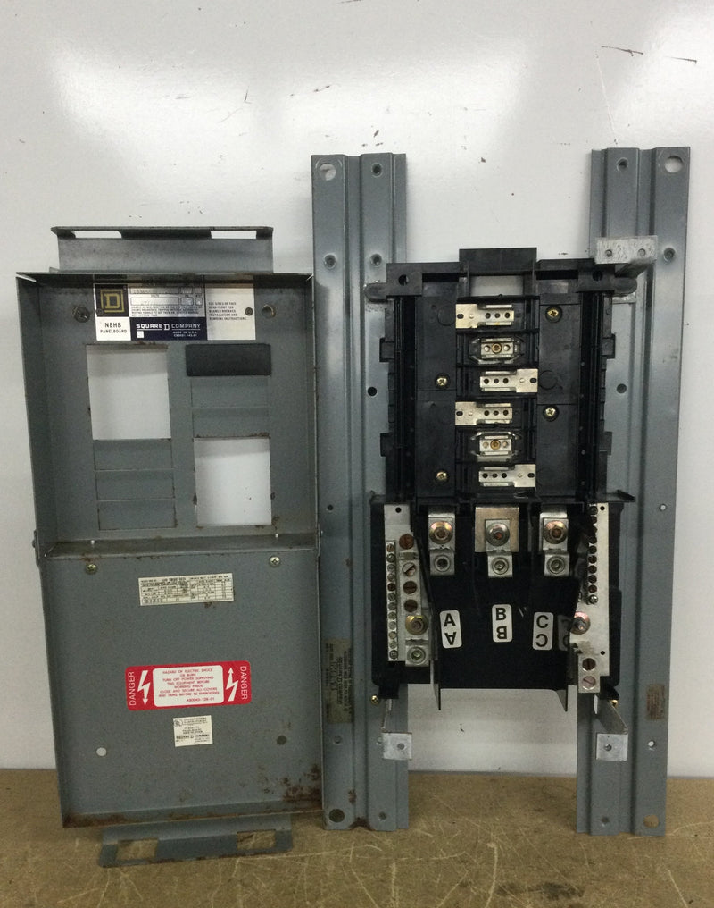 Square D 1336553-717 NEHB 3 Phase Panelboard 100 Amp 277/480VAC 6 Space Guts and Dress Cover