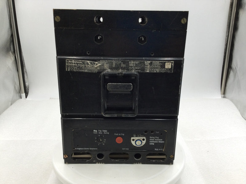 Westinghouse LC3400F 400 Amp 3 Pole 600v 3 Lug Circuit Breaker