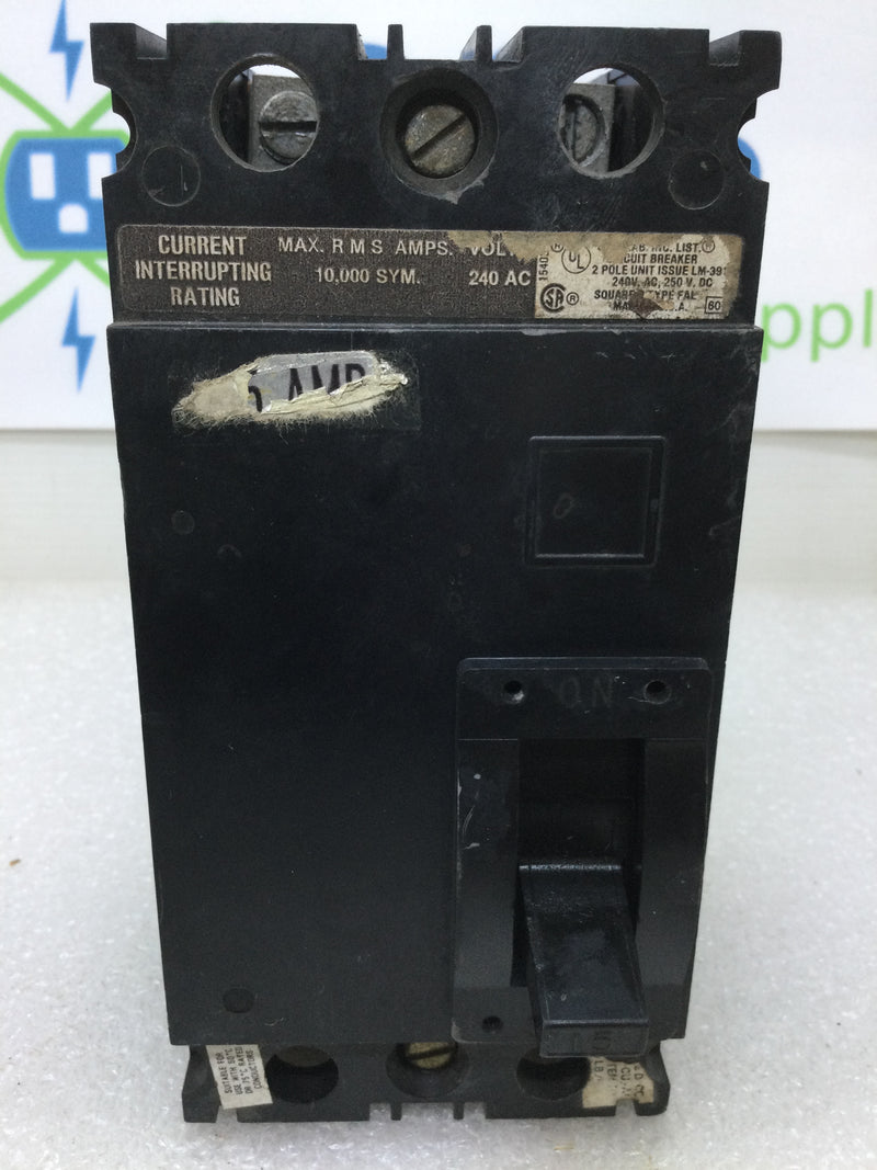 Square D FAL22015 15 Amp 2 Pole 24V Circuit Breaker