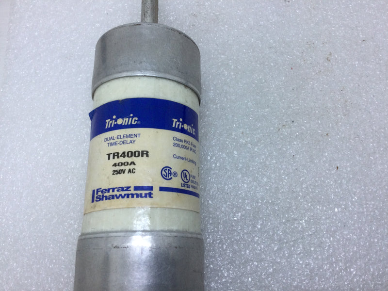 Ferraz/Shawmut Tri-Onic TR400R 400 Amp 250 V Dual Element Time Delay Fuse Class RK5