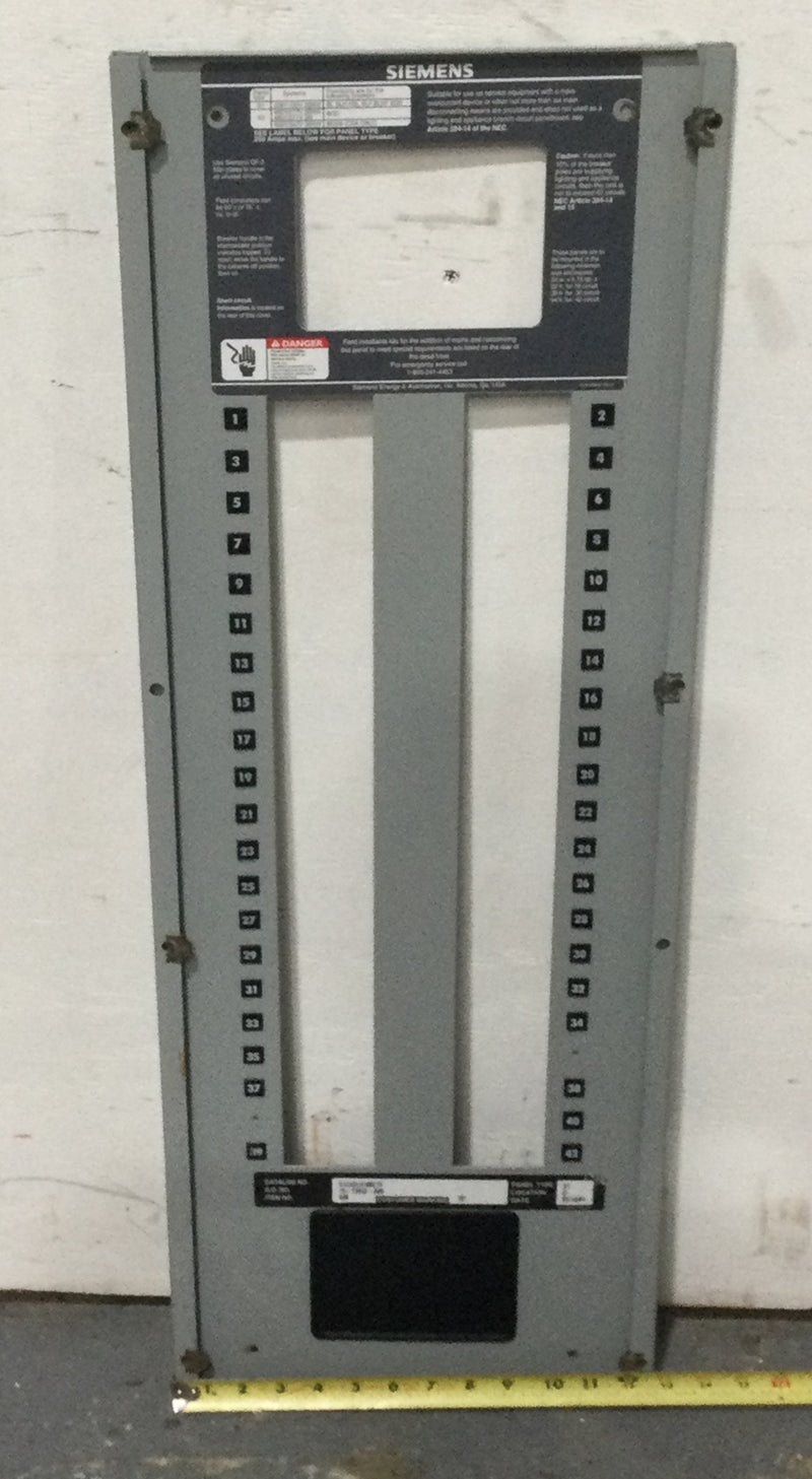 Siemens S1C42LH100CTF Dead Front Cover for Siemens 21 Space/42 Circuit Load Centers 12.5" X 36"