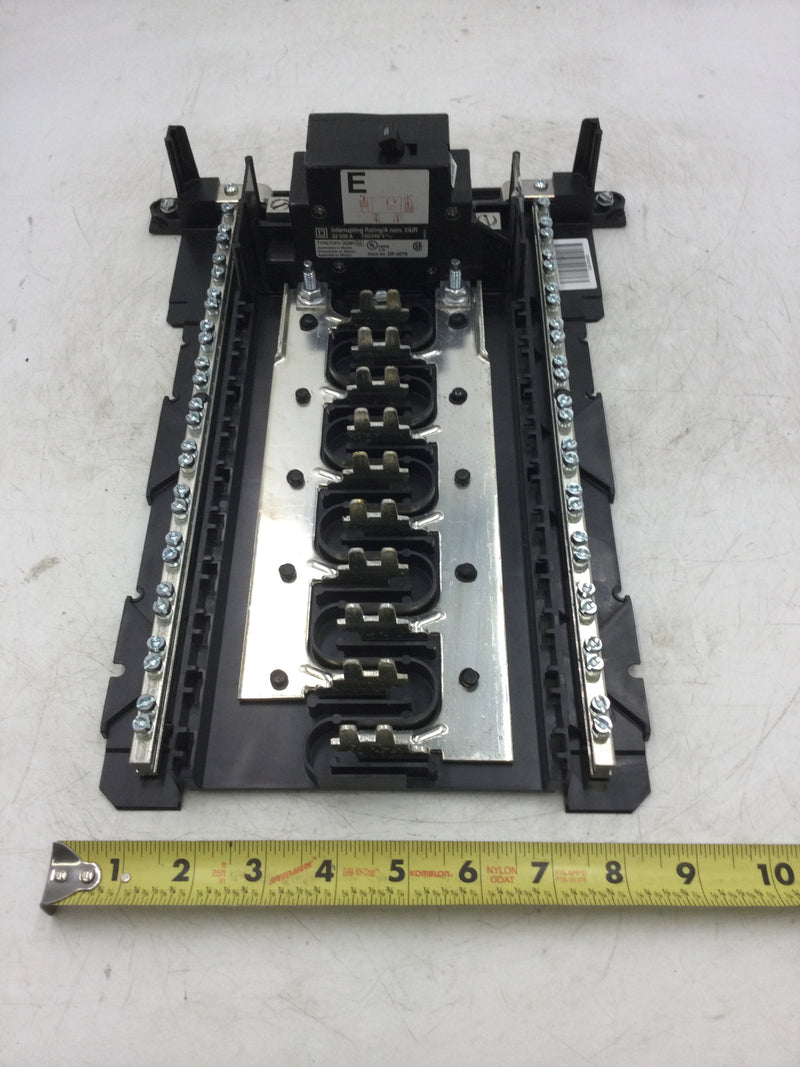 Square D HOM2040M100PRB 100 Amp 120/240V 1-Phase Load Center with Main Breaker Guts Only 9" X 14"