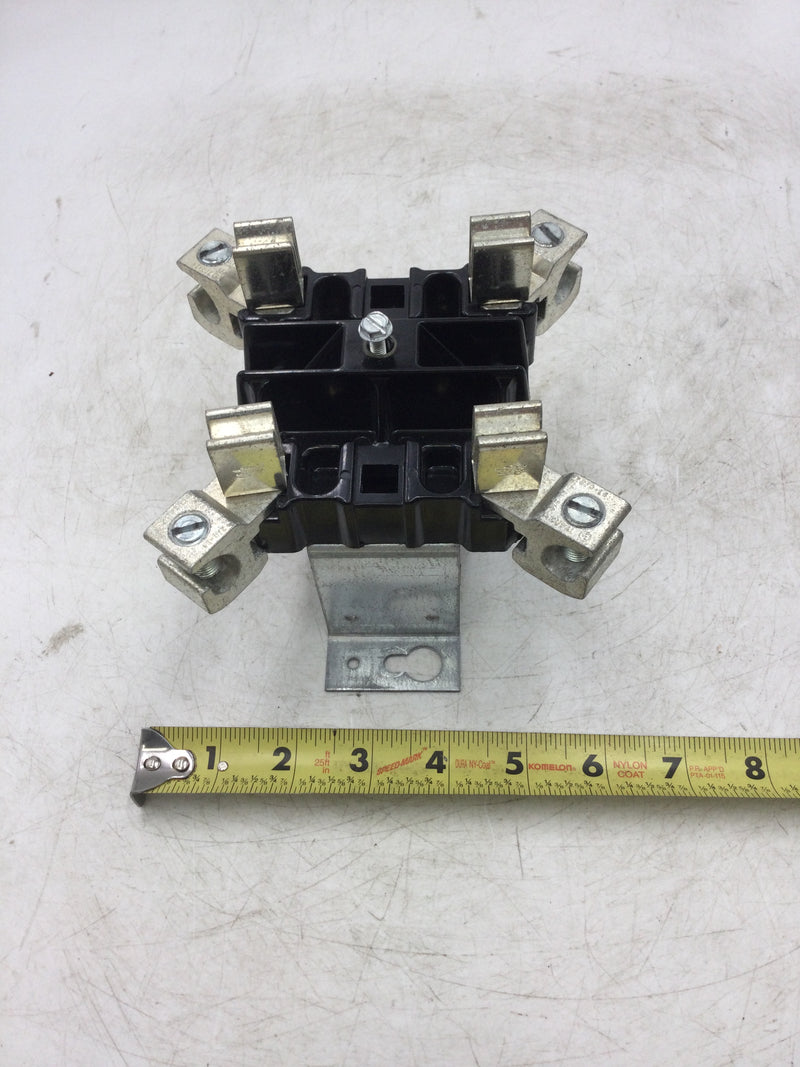 Cooper B-Line Single Phase 150A 600VAC 4 Jaw Ring Type Meter Socket Guts Only