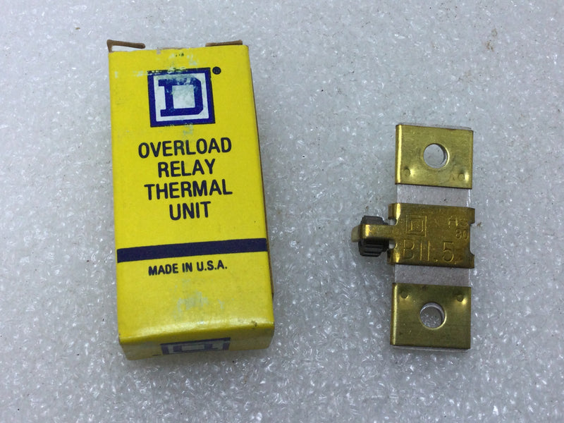 Square D B-11.5 Overload Relay Thermal Unit