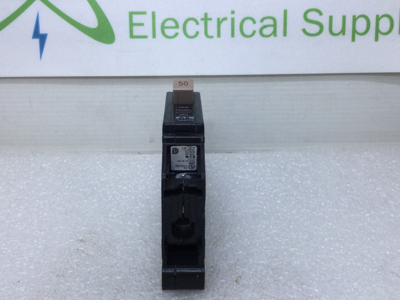 Eaton Cutler Hammer CHF150 50 Amp Single Pole Trip Indicator Circuit Breaker