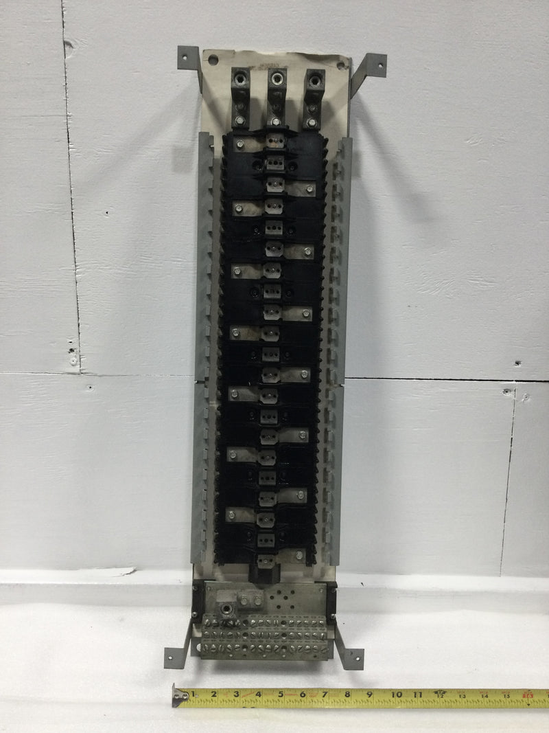 Federal Pacific FPE NB Series 225 Amp 3 Phase 21 Space/42 Circuit 120/208/240 VAC Load Center Guts Only 8" X 29"
