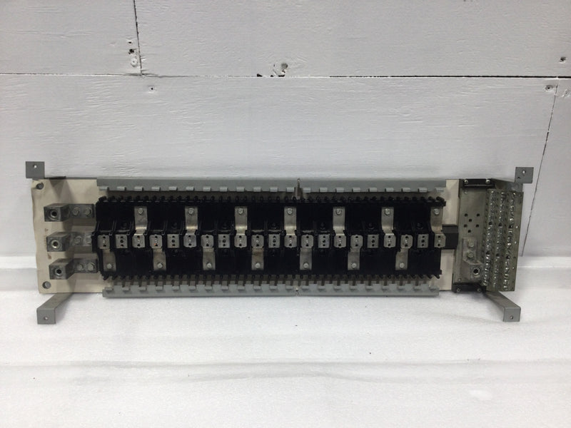 Federal Pacific FPE NB Series 225 Amp 3 Phase 21 Space/42 Circuit 120/208/240 VAC Load Center Guts Only 8" X 29"