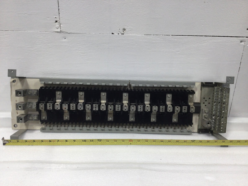 Federal Pacific FPE NB Series 225 Amp 3 Phase 21 Space/42 Circuit 120/208/240 VAC Load Center Guts Only 8" X 29"