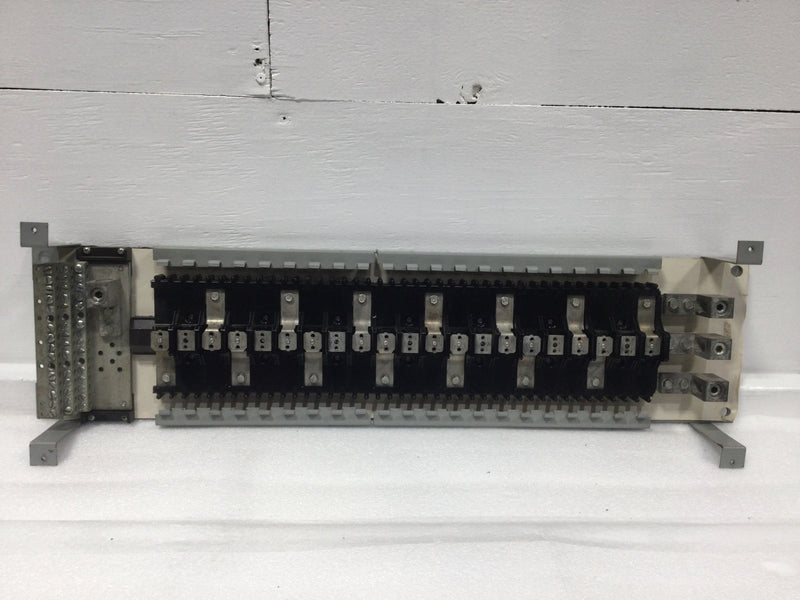 Federal Pacific FPE NB Series 225 Amp 3 Phase 21 Space/42 Circuit 120/208/240 VAC Load Center Guts Only 8" X 29"
