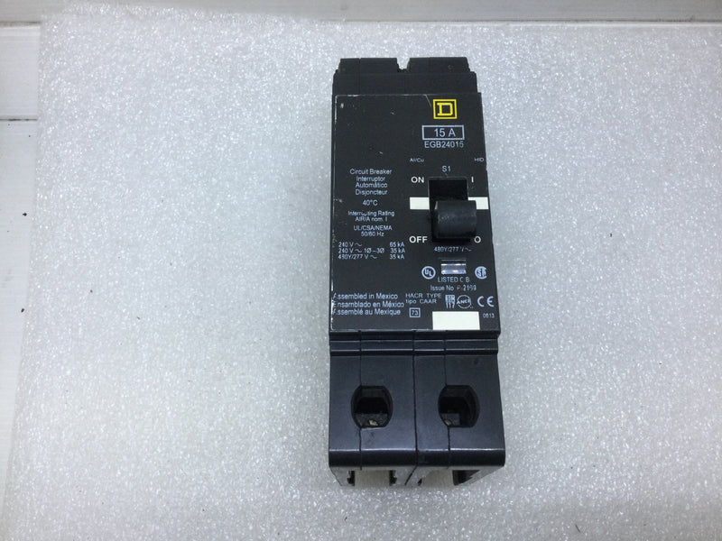 Square D EGB24015 2 Pole 15 Amp Circuit Breaker