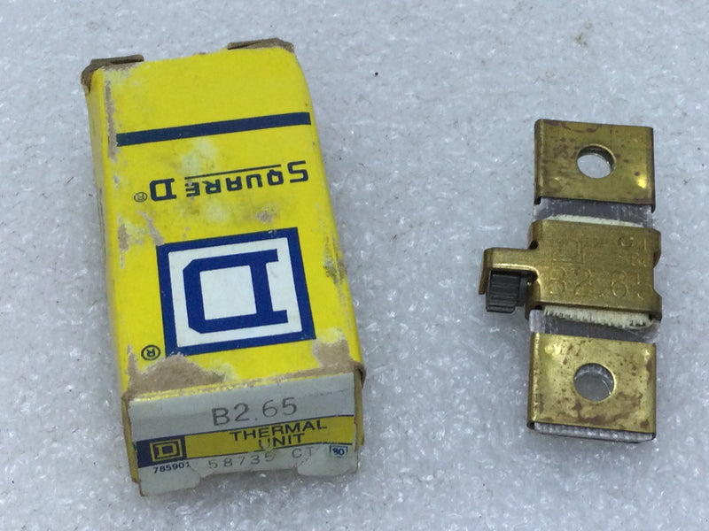 Square D B2.65 Overload Relay Thermal Unit