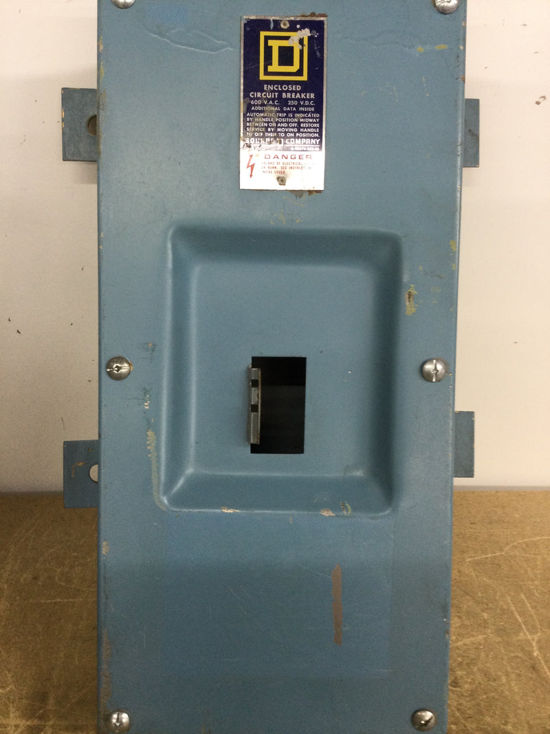 Square D FA-100-S 100 Amp 600V 250VDC Circuit Breaker Enclosure FA100S