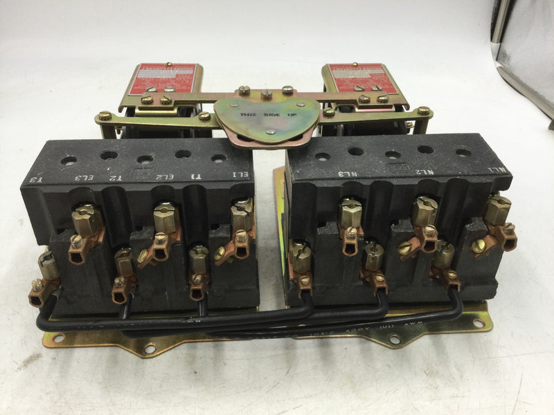 Square D 8903P02S5/8903P02S6 Dual Lighting Contactor 60 Amp 480VAC 250VDC Series A