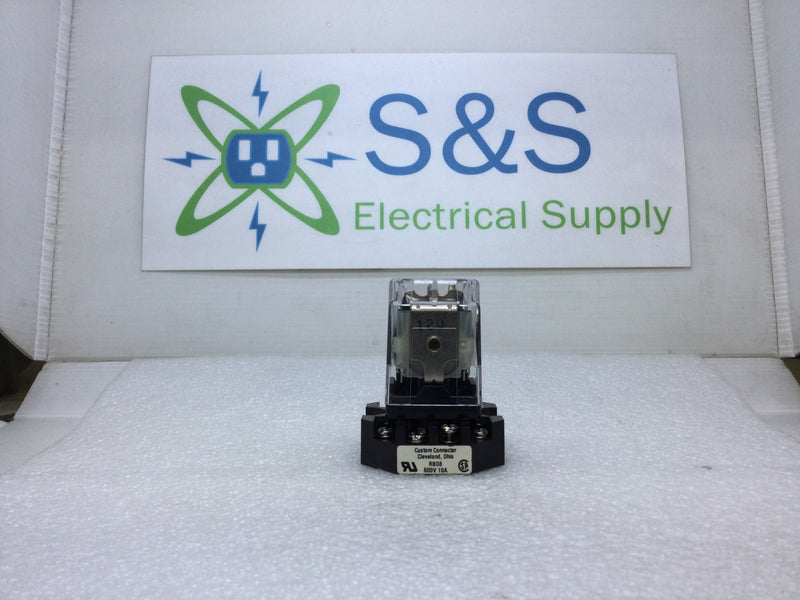Potter & Brumfield KRPA-11AG-120 8 Pin 12 Amp 120 VAC 1/3 HP Ice Cube Relay with RB08 Base