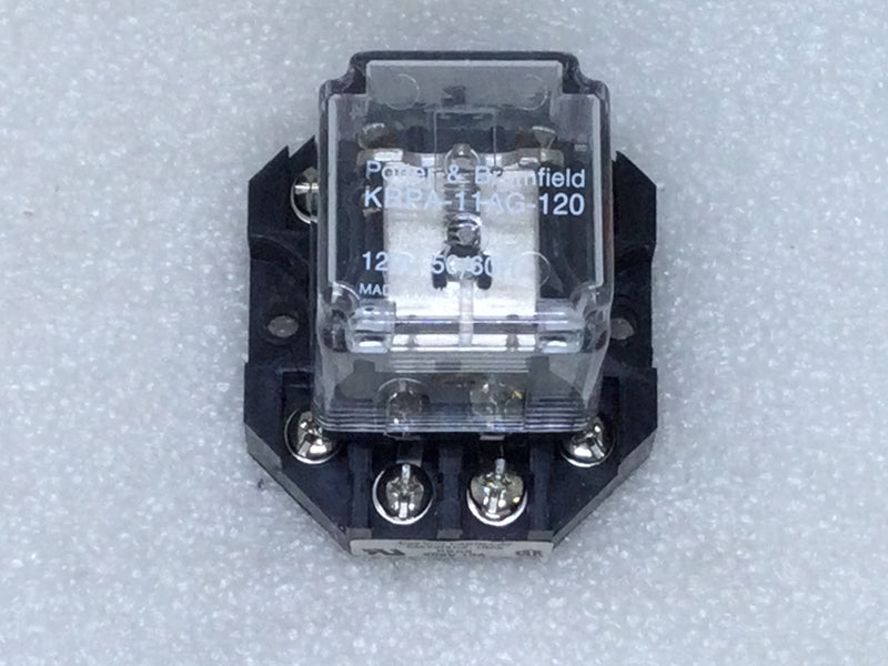 Potter & Brumfield KRPA-11AG-120 8 Pin 12 Amp 120 VAC 1/3 HP Ice Cube Relay with RB08 Base