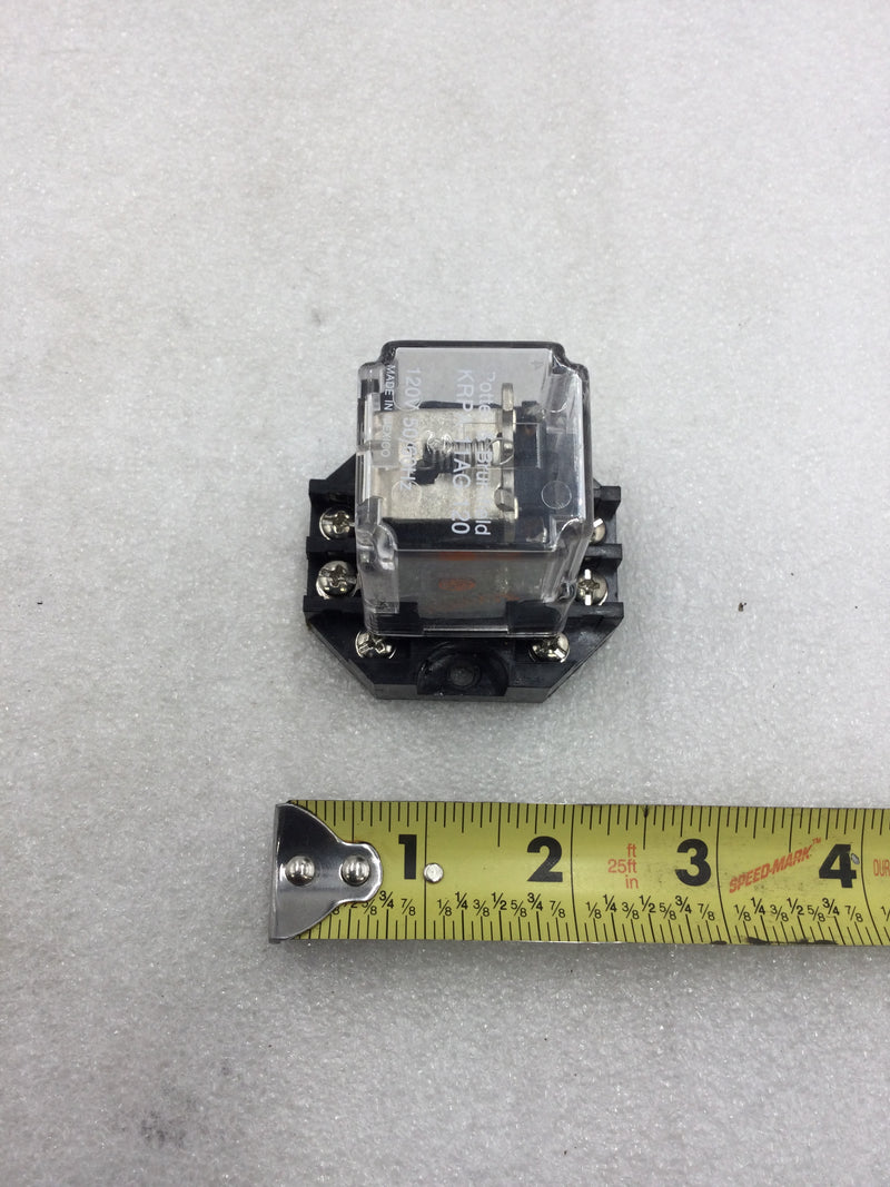 Potter & Brumfield KRPA-11AG-120 8 Pin 12 Amp 120 VAC 1/3 HP Ice Cube Relay with RB08 Base