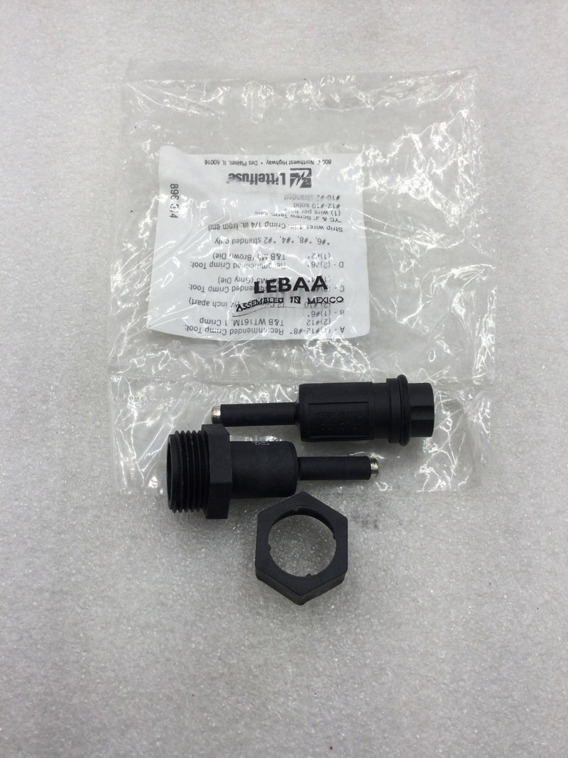 Littlefuse LEBAA 30 Amp 600 VAC Single Pole Inline Watertight Fuse Holder