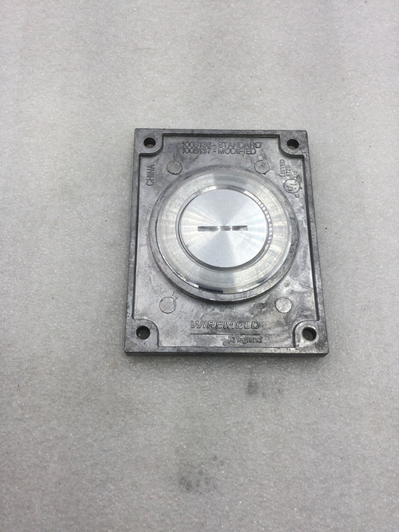 Wiremold/Legrand 830CKTCAL Brushed Aluminum Floor Box Power/Communication Cover Plate