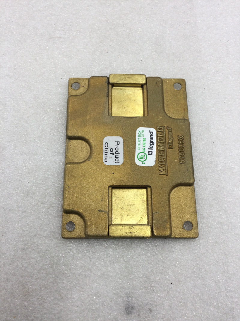 Wiremold/Legrand 829STC Brass Communications 2 Port Floor Box Cover Plate