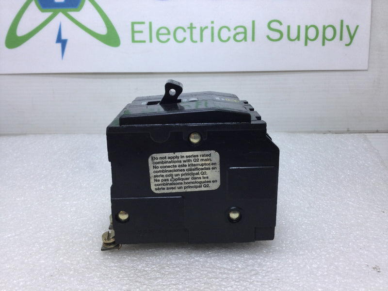 Square D QOB320 3 Pole 20 Amp 240VAC Molded Case Type QOB Circuit Breaker