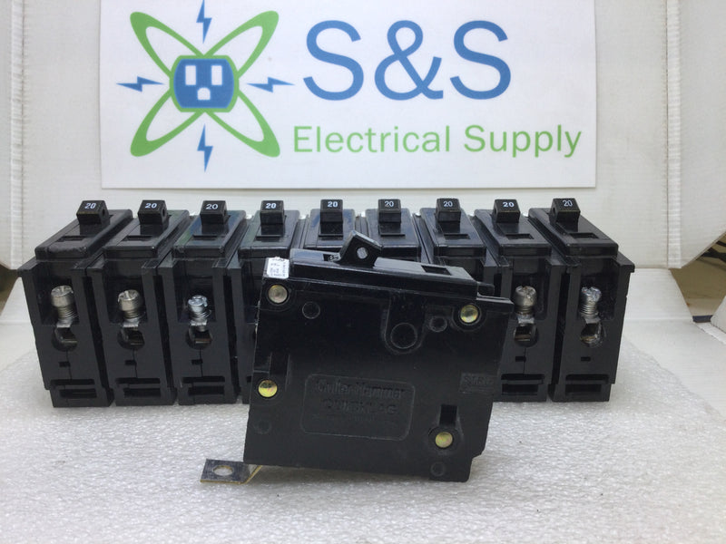 LOT OF 10 Eaton Cutler Hammer BAB1020 Type BA Quicklag Circuit Breakers BA120, BA1020