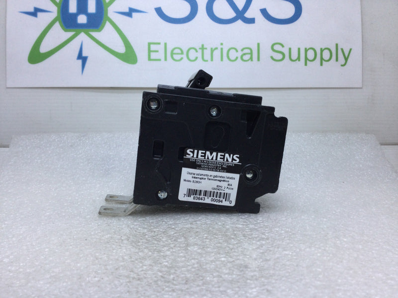 Siemens B280H Type BLH 2 Pole 80 Amp 120/240VAC 22Kaic Bolt On Circuit Breaker