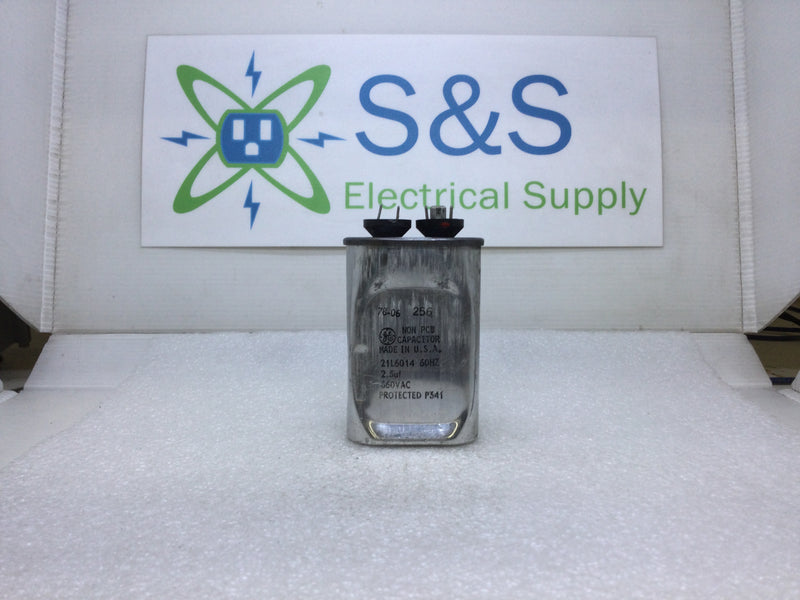 GE General Electric 21L6014 Motor Run Capacitor 2.5uf 660 VAC 60 Hz