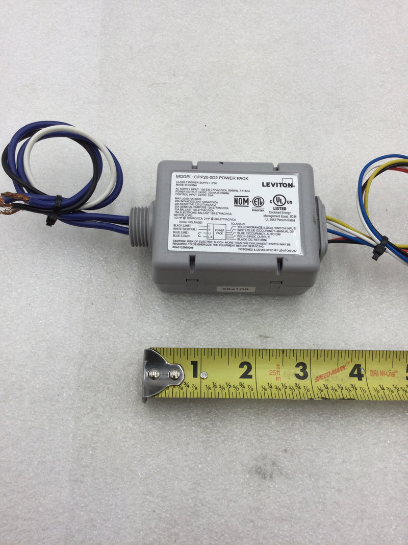 Leviton OPP20-0D2 Power Pack Class 2 Power Supply Input 120-230-277 VAC Power Output 24 VDC